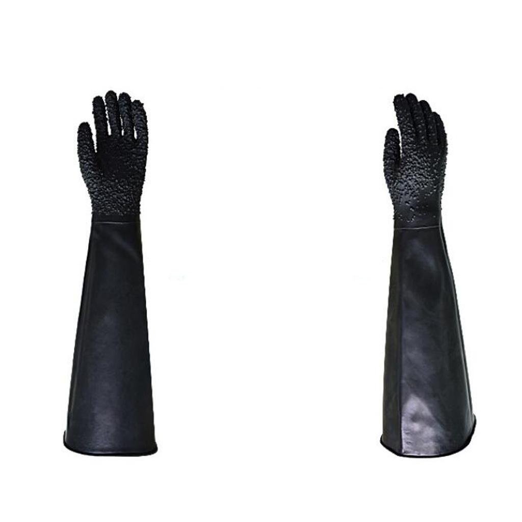 Focheni 68cm Left Hand Protective Working Gloves for Sand Blasting Blast Cabinet 27"