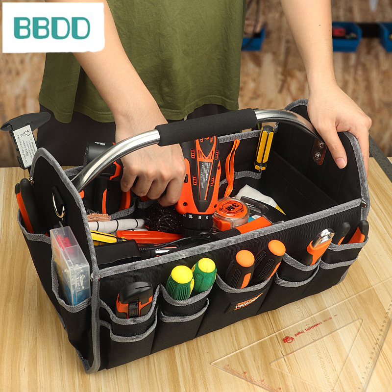 Hộp công cụ bằng thép không gỉ di động dụng cụ gấp gọn kit đa chức năng phần cứng công cụ lưu trữ hộp