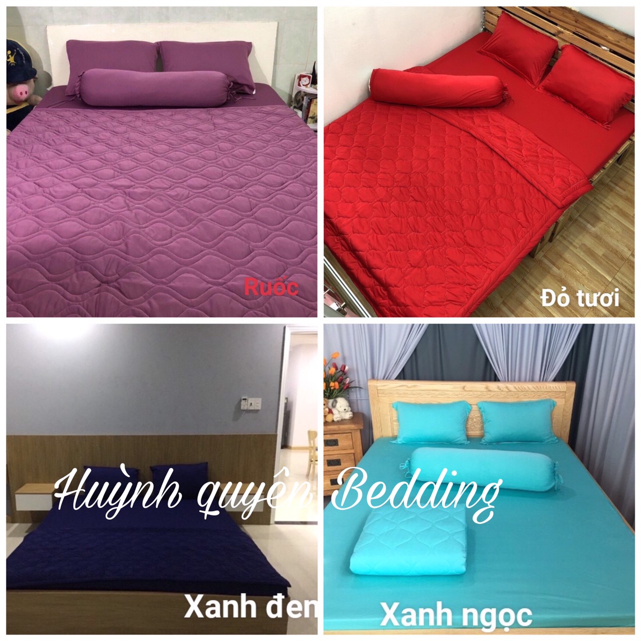 Bô drap ga thun lạnh trơn [5 món] chất thun Hàn Quốc đẹp, mát