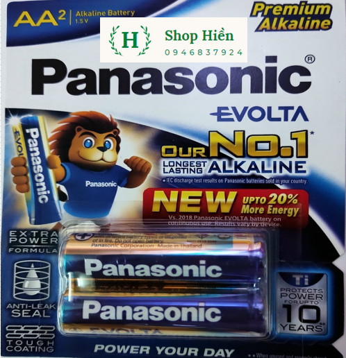Pin kiềm AA Panasonic Evolta - LR6EG/2B vỉ 2 viên (Hàng Chính Hãng)
