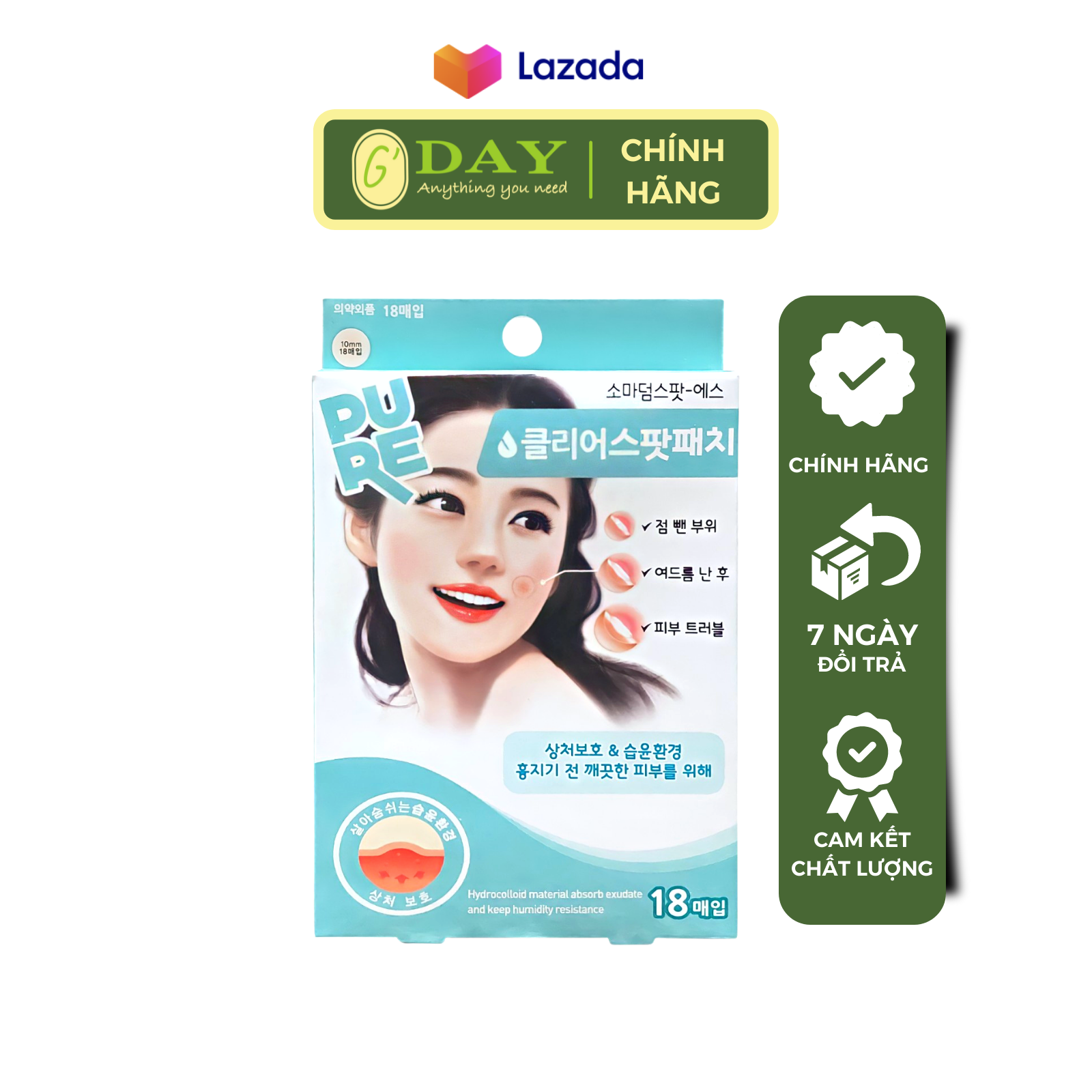 [CHÍNH HÃNG] Miếng Dán Mụn Somaderm Spot 18 miếng