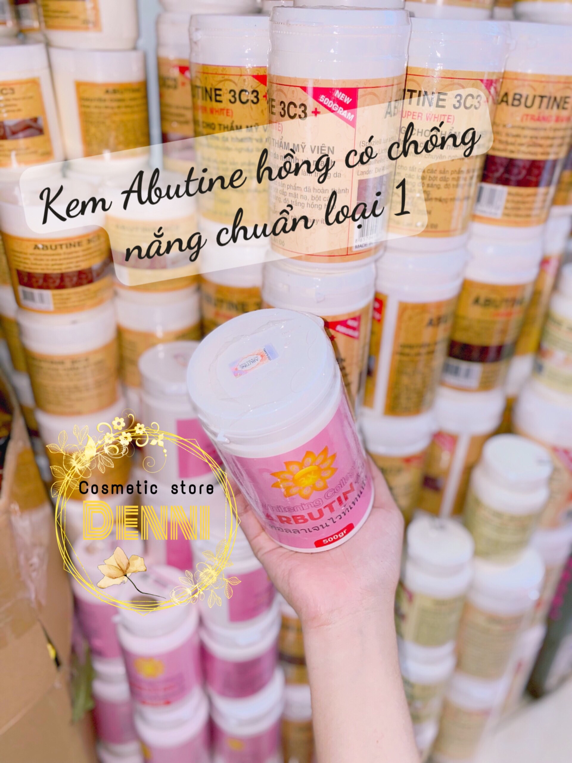 Lẻ hủ 500g kem kích trắng abutine 3c3 500gr chuẩn xịn loại lớn