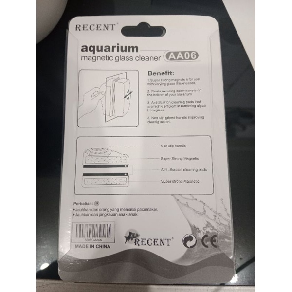 Magnet Pembersih kaca aquarium RECENT RC/AA 06