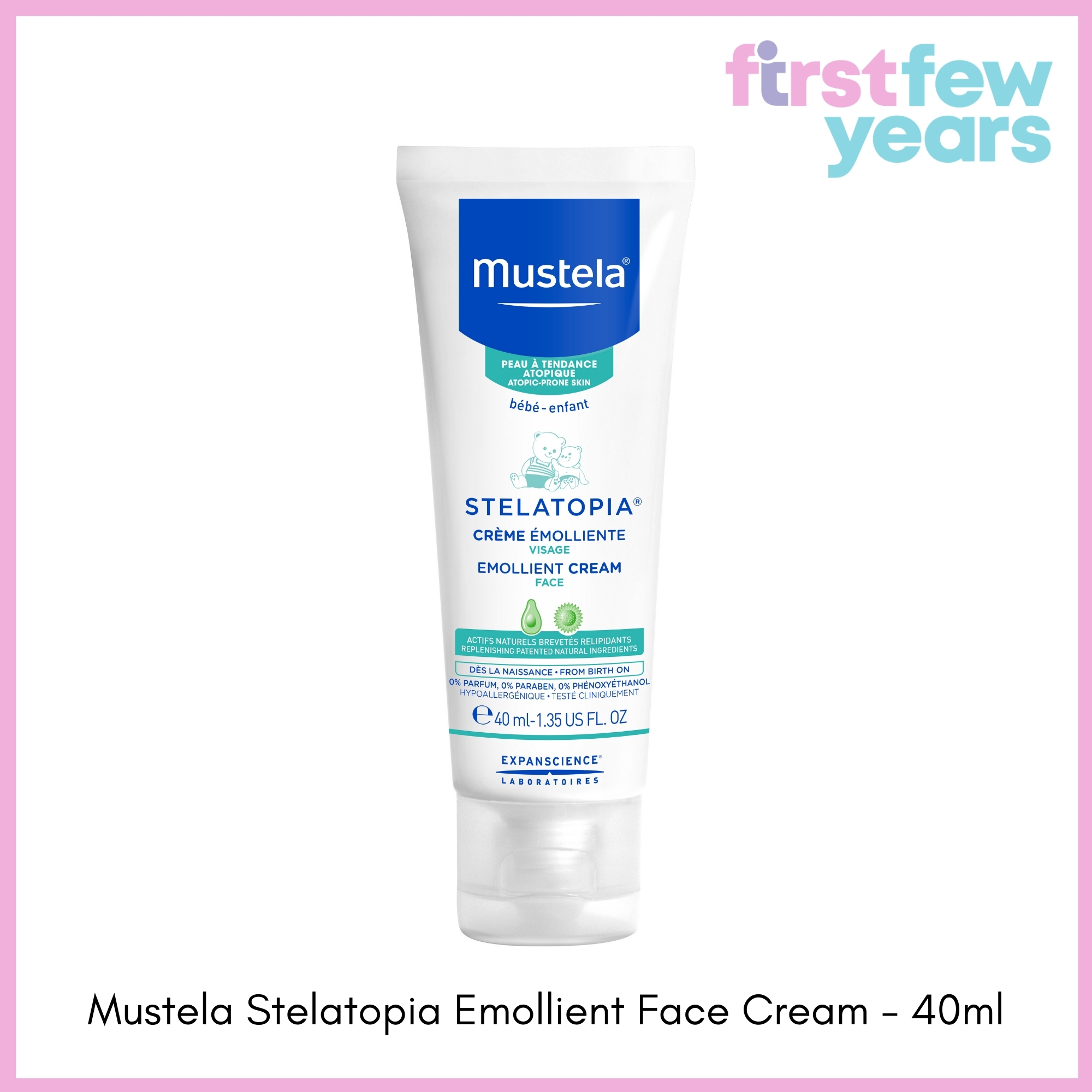 mustela stelatopia emollient cream 40 ml