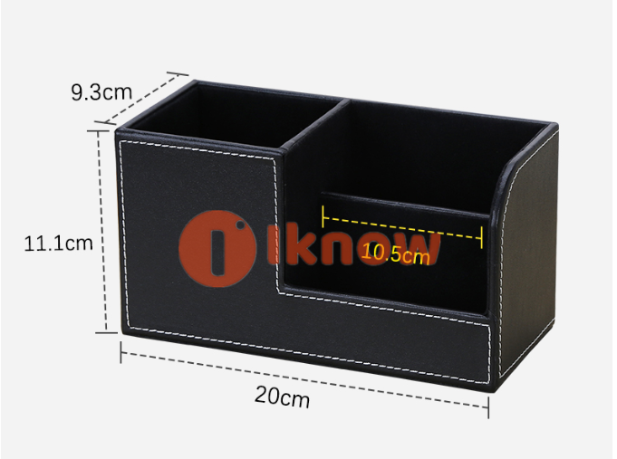 Hộp Sắp Xếp Để Bàn Đa Năng Bằng Da PU Hộp Đựng Bút Chì Hộp Đựng Danh Thiếp Giá Đỡ Điện Thoại Di Động/Điều Khiển Từ Xa Đồ Dùng Văn Phòng