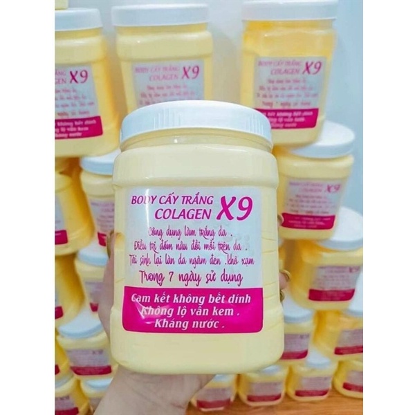 Kem cấy trắng body X9 collagen 1kg
