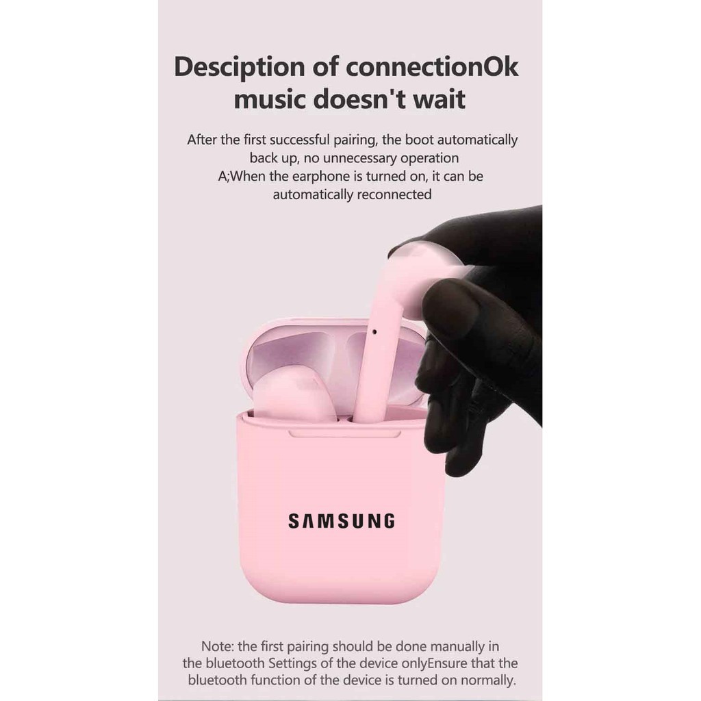 🎧COD+original+Ready Stock🎧Samsung Macaron I12 TWS Earbuds Bluetooth 5.0 Airpods Earphone Wireless Headset 3D Surround Sound Headphone