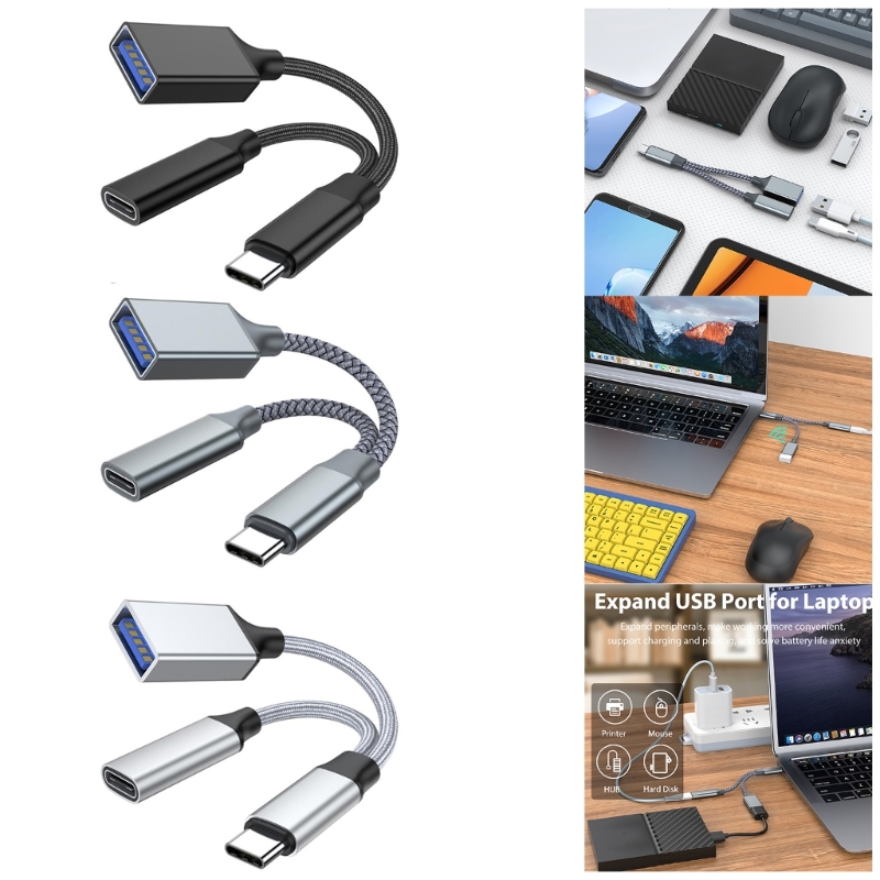 PD10W Fast-Charging USB Type-C To USBC OTG Adapter Cable for Cellphone Laptop