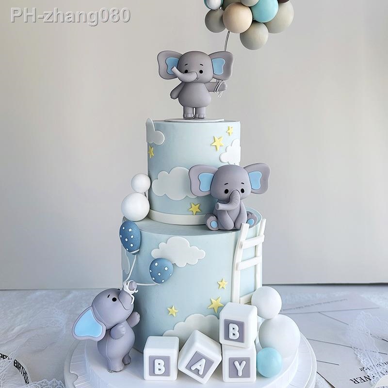 Simple Elephant Baby Shower Cake - How To With The Icing Artist - YouTube