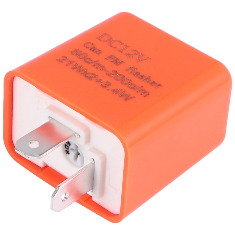 2 Pin Motorcycle Speed Adjustable LED Turn Signal Indicator Flasher Relay 12V