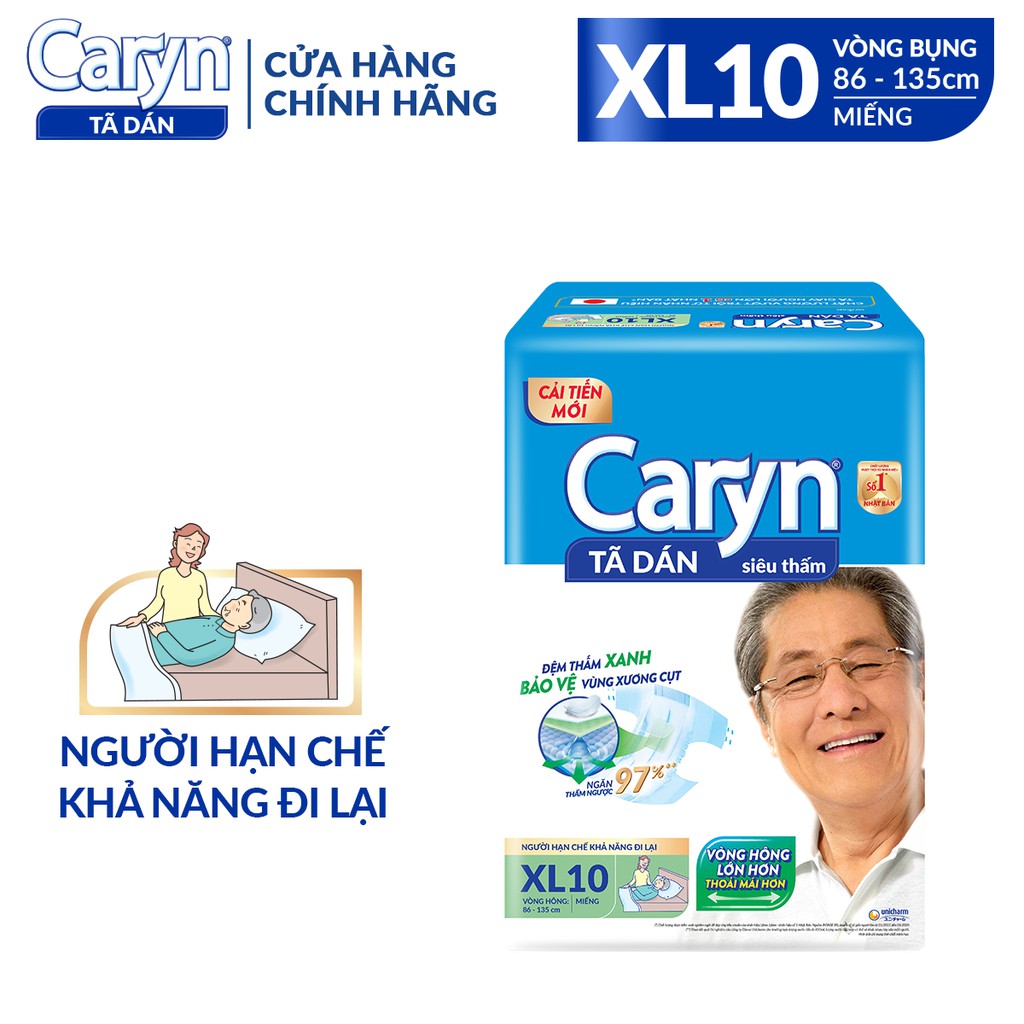 [Chính hãng] Tã dán người lớn Caryn XL10 (10 Miếng)