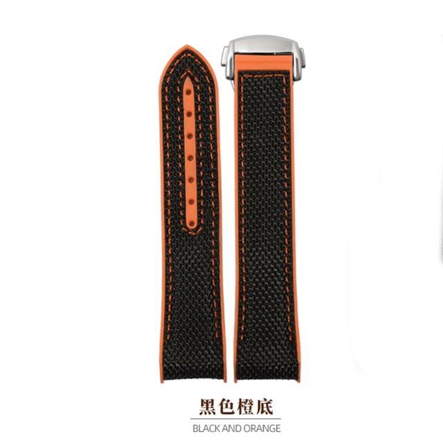 New 20mm 22mm Rubber Silicone back Watch band Nylon Watchband For Omega strap Seamaster 300 Speedmaster 8900 Planet Ocean tools