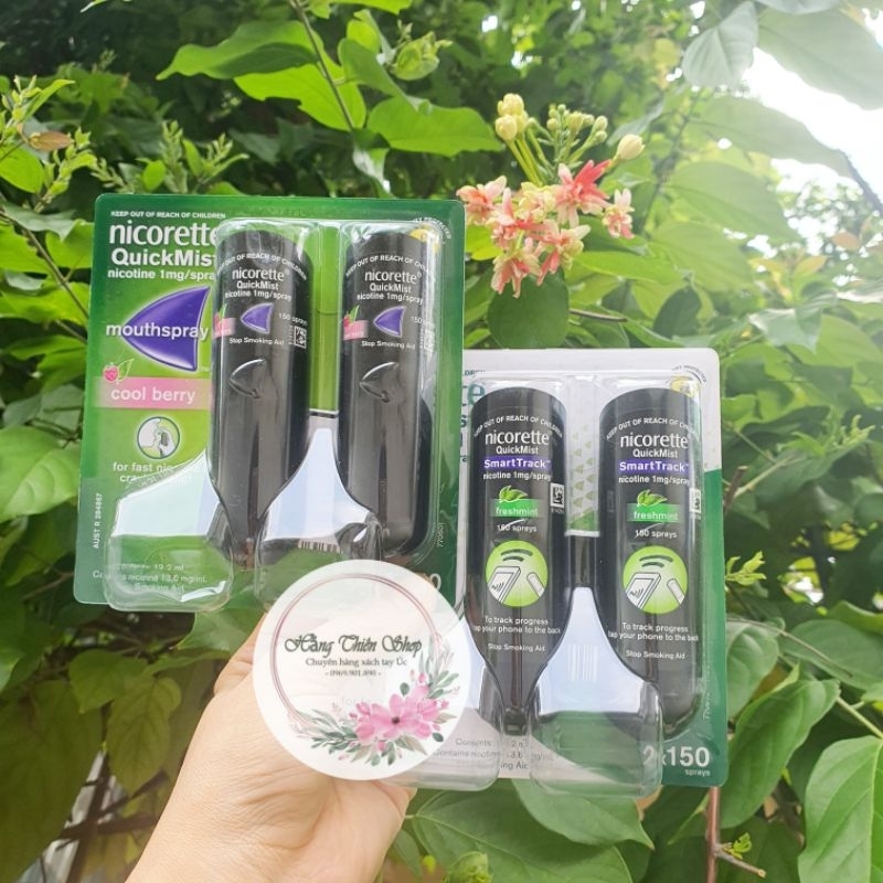 Xịt hỗ trợ cai lá Nicorette Quickmist Vỉ 2 lọ _ Úc