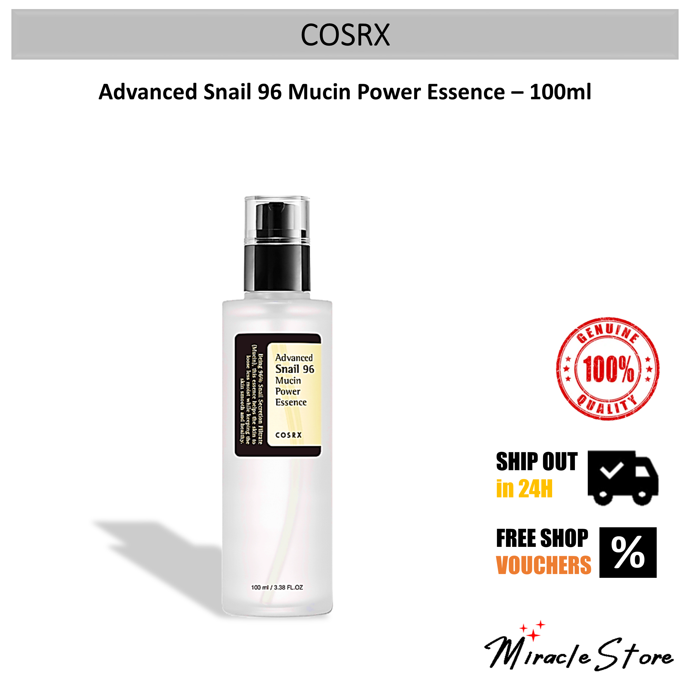 Cosrx Advanced Snail 92 All in One Cream 100g Advanced Snail 96 Mucin ...