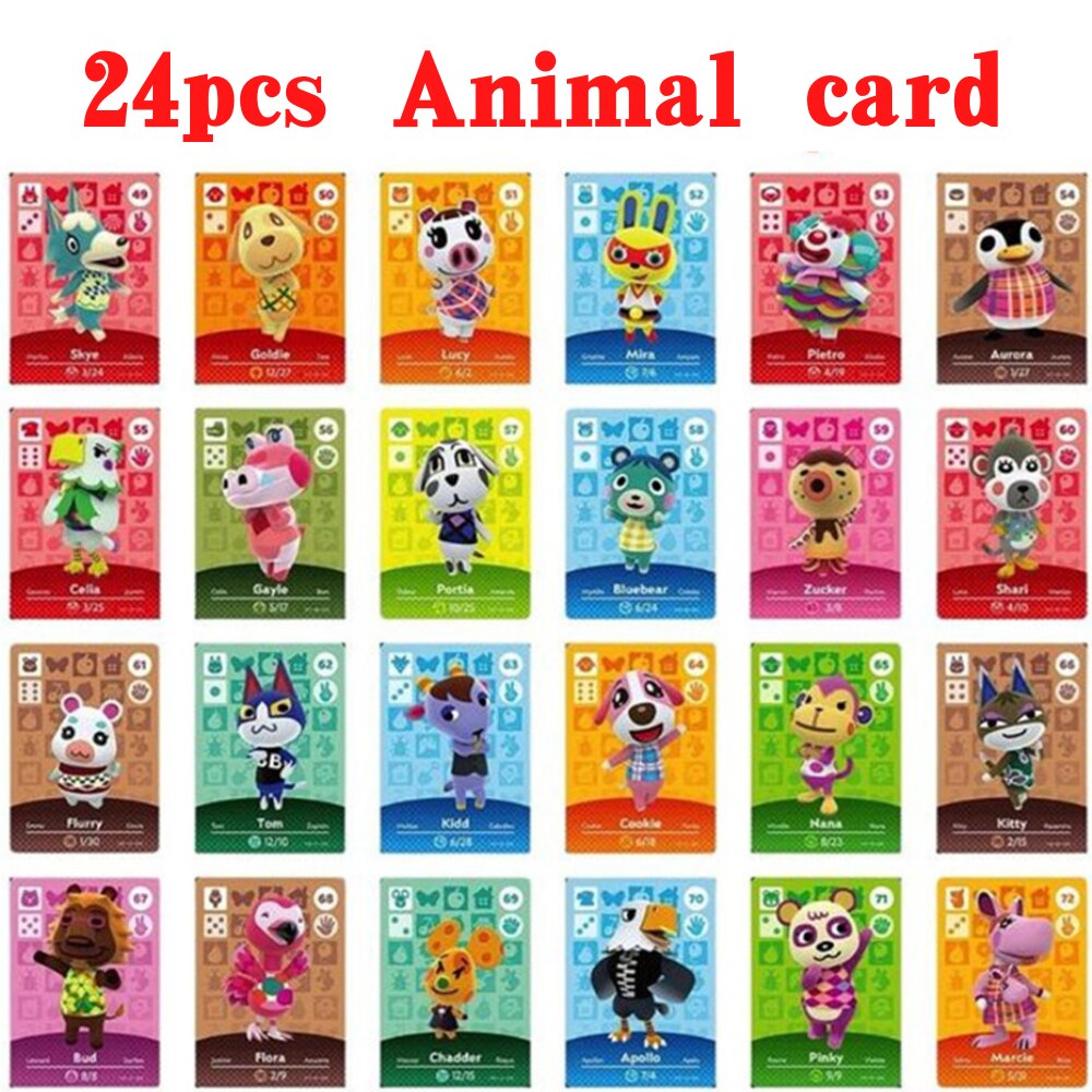 24Pcs Animal Crossing Sanrio Amxxbo Carte Animal Crossing Nouveau Feuille Bienvenue Amiibo Nfc Card