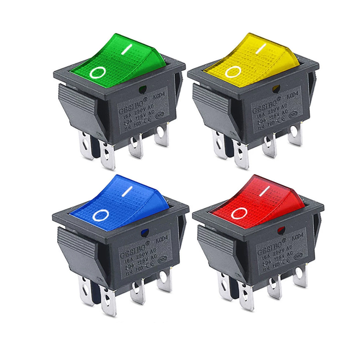 Công tắc bập bênh kcd4 - 16a/250v 20a 125v 6pin