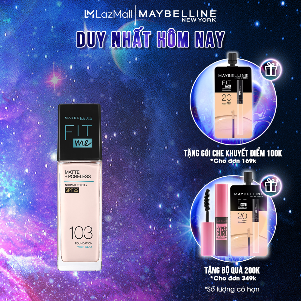Kem Nền Mịn Nhẹ Kiềm Dầu Fit Me Maybelline New York Matte Poreless Foundation 30ml