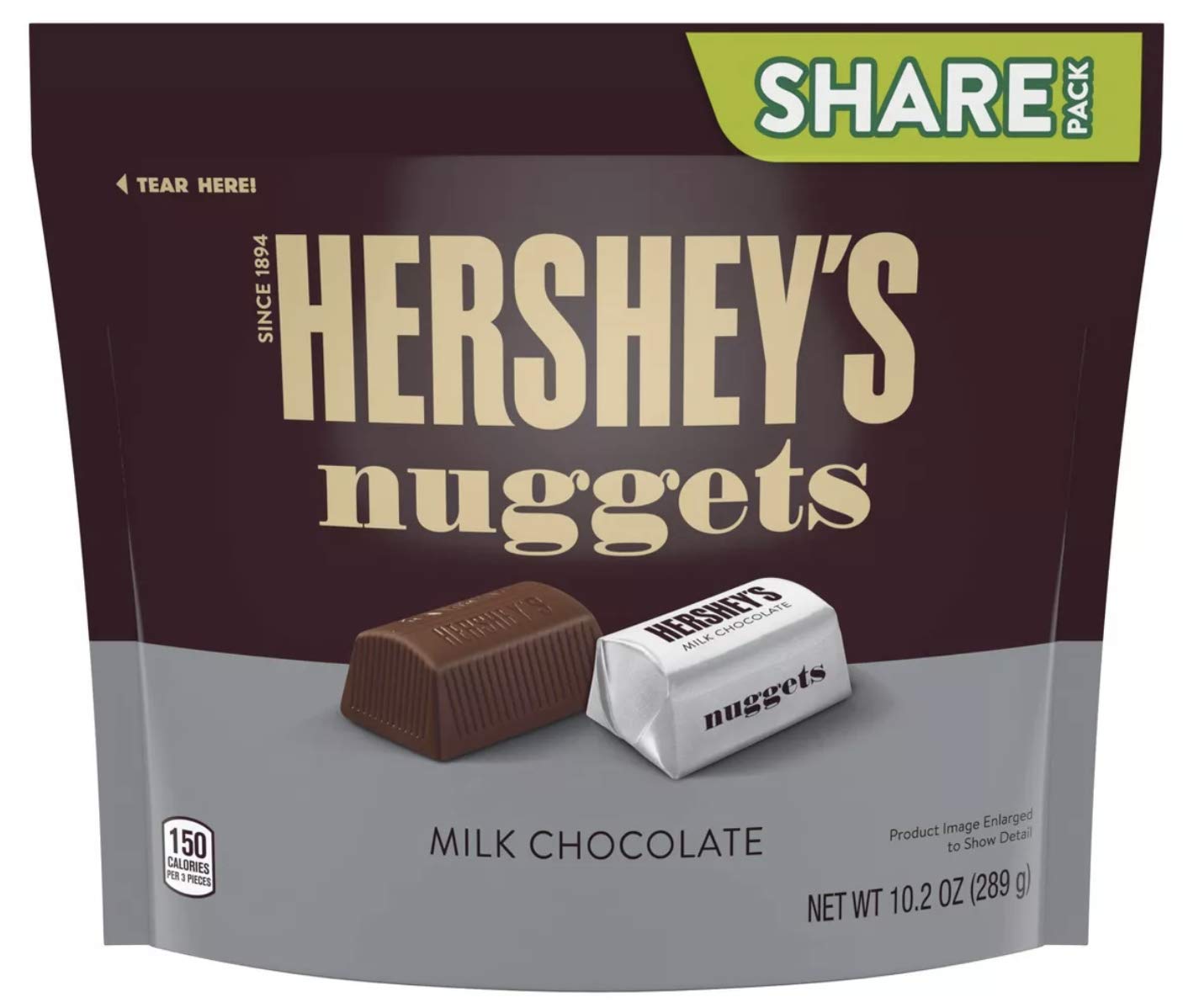 TÚI 289g KẸO SOCOLA SỮA Hershey s Nuggets Share Size Milk Chocolates 10.2