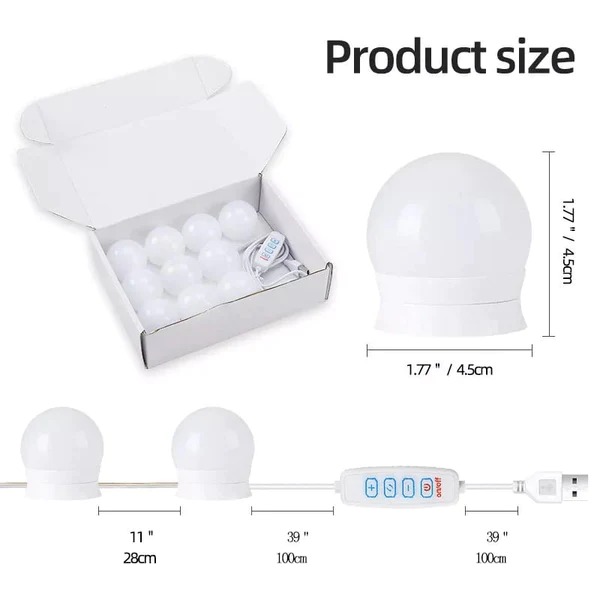 LED Mirror Lights Make Up Vanity Mirror Light with 10 Light for Makeup