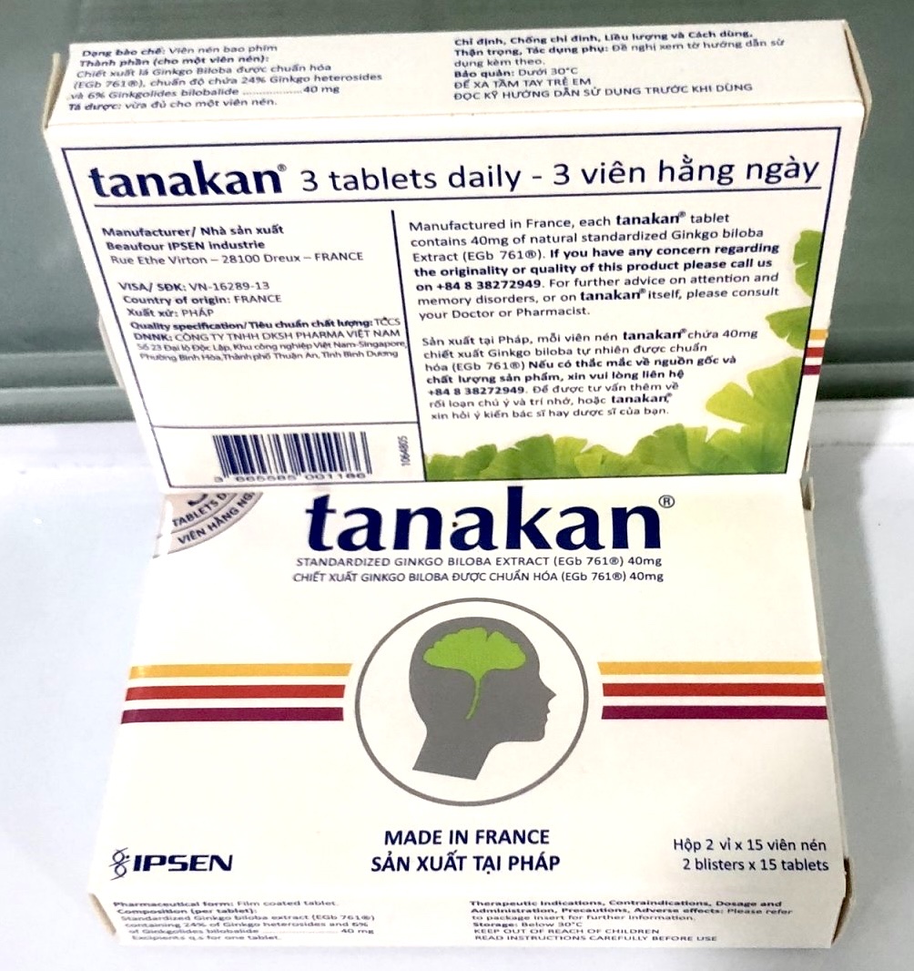 Tanakan - 2 vỉ x 15 viên/1 hộp