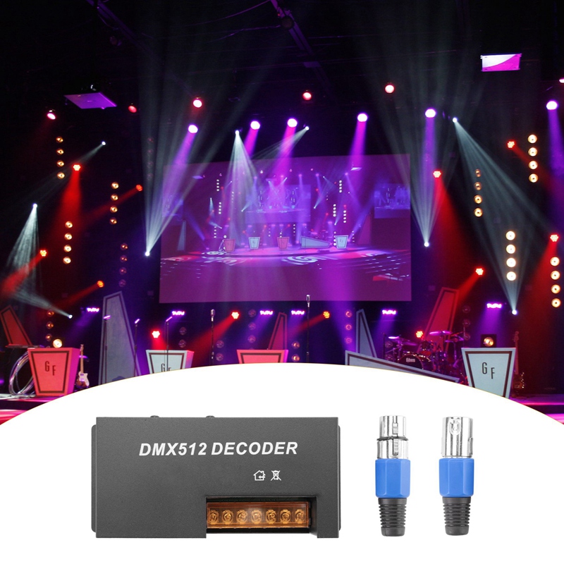 4 Channel DMX Decoder RGBW PWM DMX512 Dimmer Driver RGBW LED Strip Light Controller Input 12V-24V DC