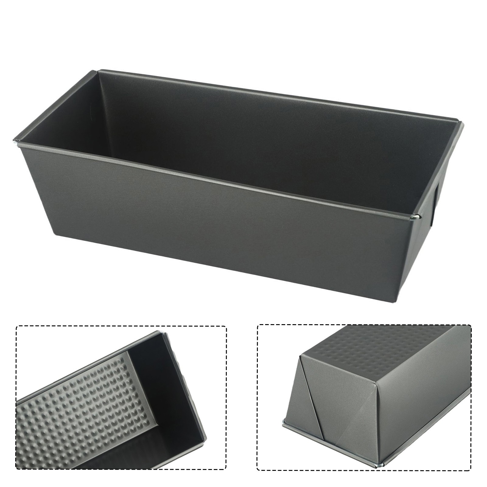 COOLELECT Toast Baking Mold Cake Pan Tray Non-Stick Black Mold Rectangular Baking High quality Durable Ready Ship