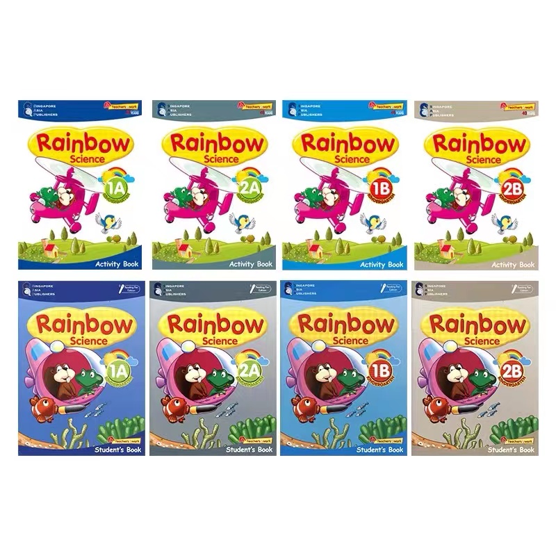 Singapore SAP Rainbow English, Rainbow Science, Rainbow Math,K1+K2,สมุด ...