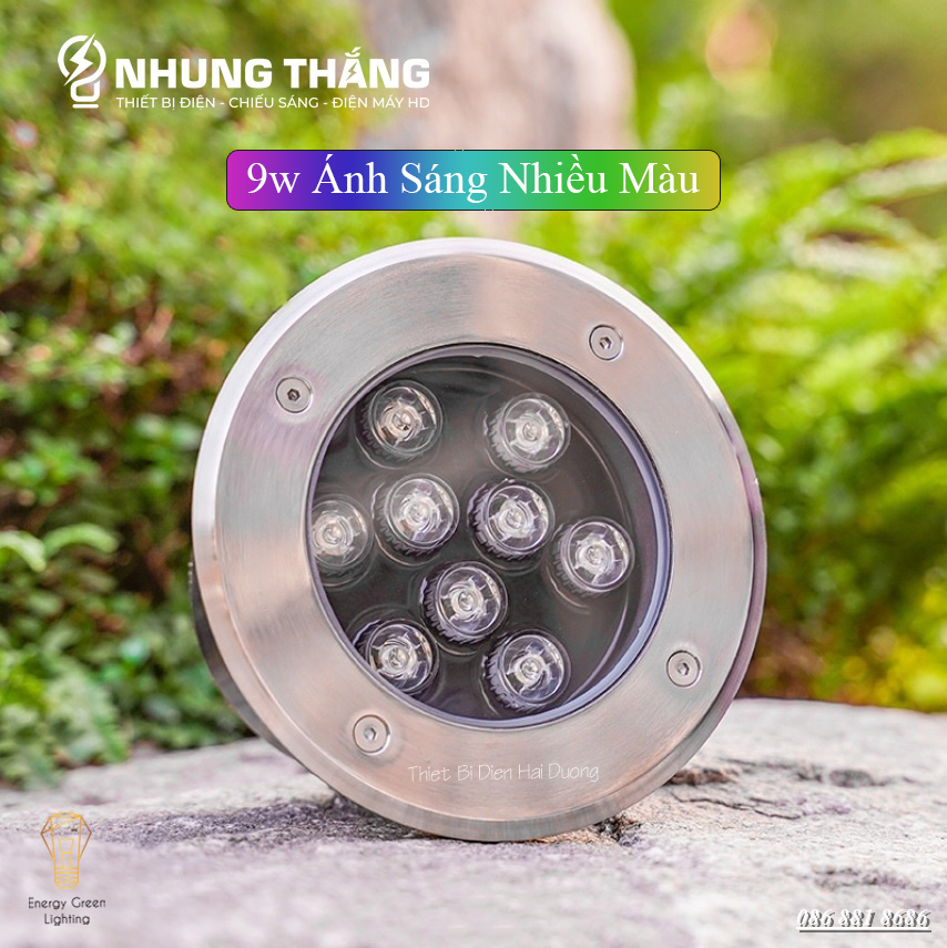 Đèn led âm đất,âm sàn cao cấp ad-763 - công suất 6w,9w - chống nước,chống bụi ip67 - trang trí sân vườn - có video
