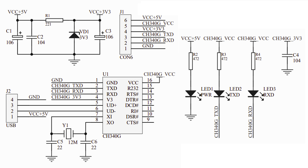 Mạch Chuyển USB to TTL UART CH340G