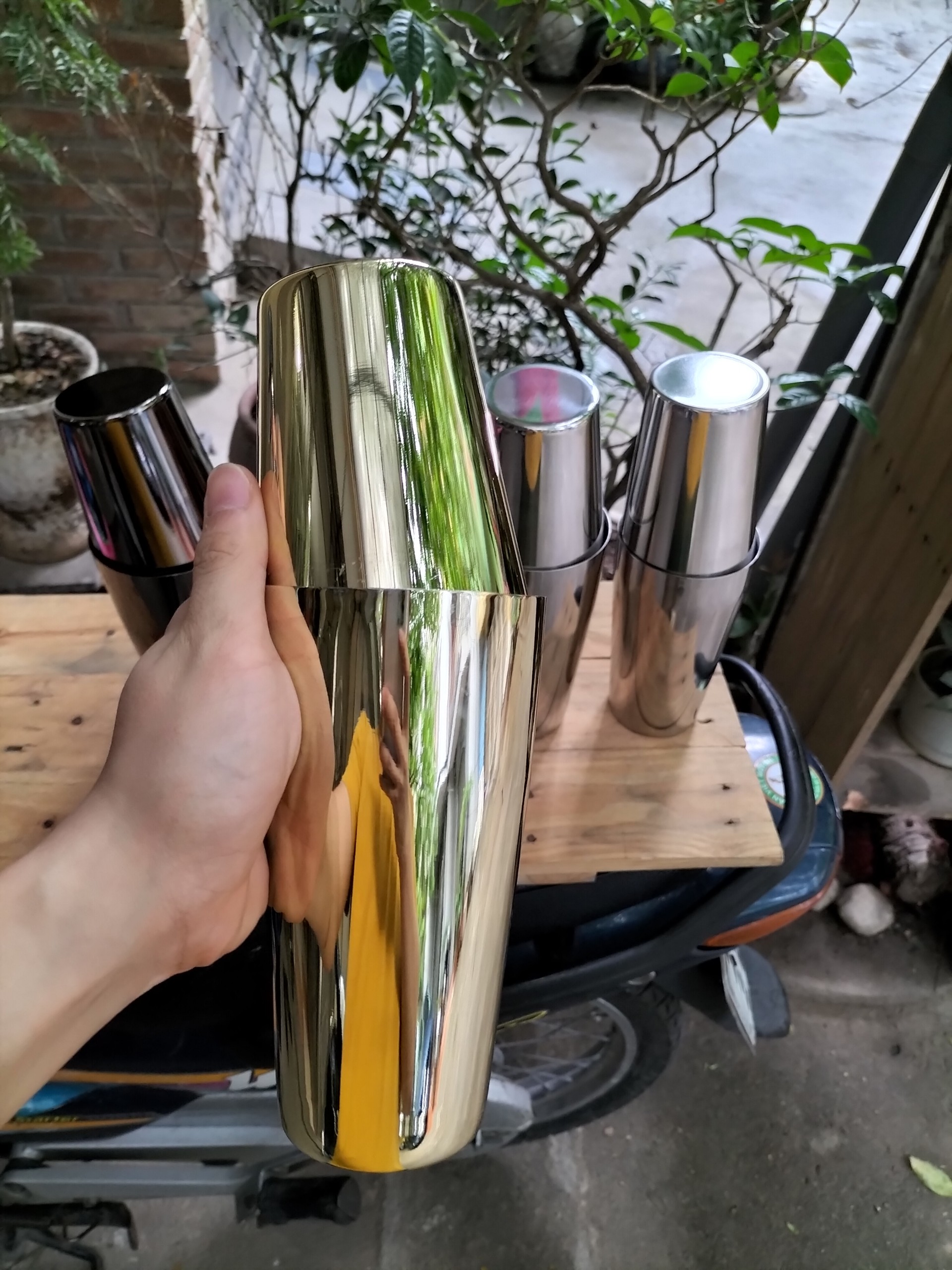 Bình Lắc Pha Chế 2 Mảnh, Boston Shaker Chất liệu Inox 2 Đáy