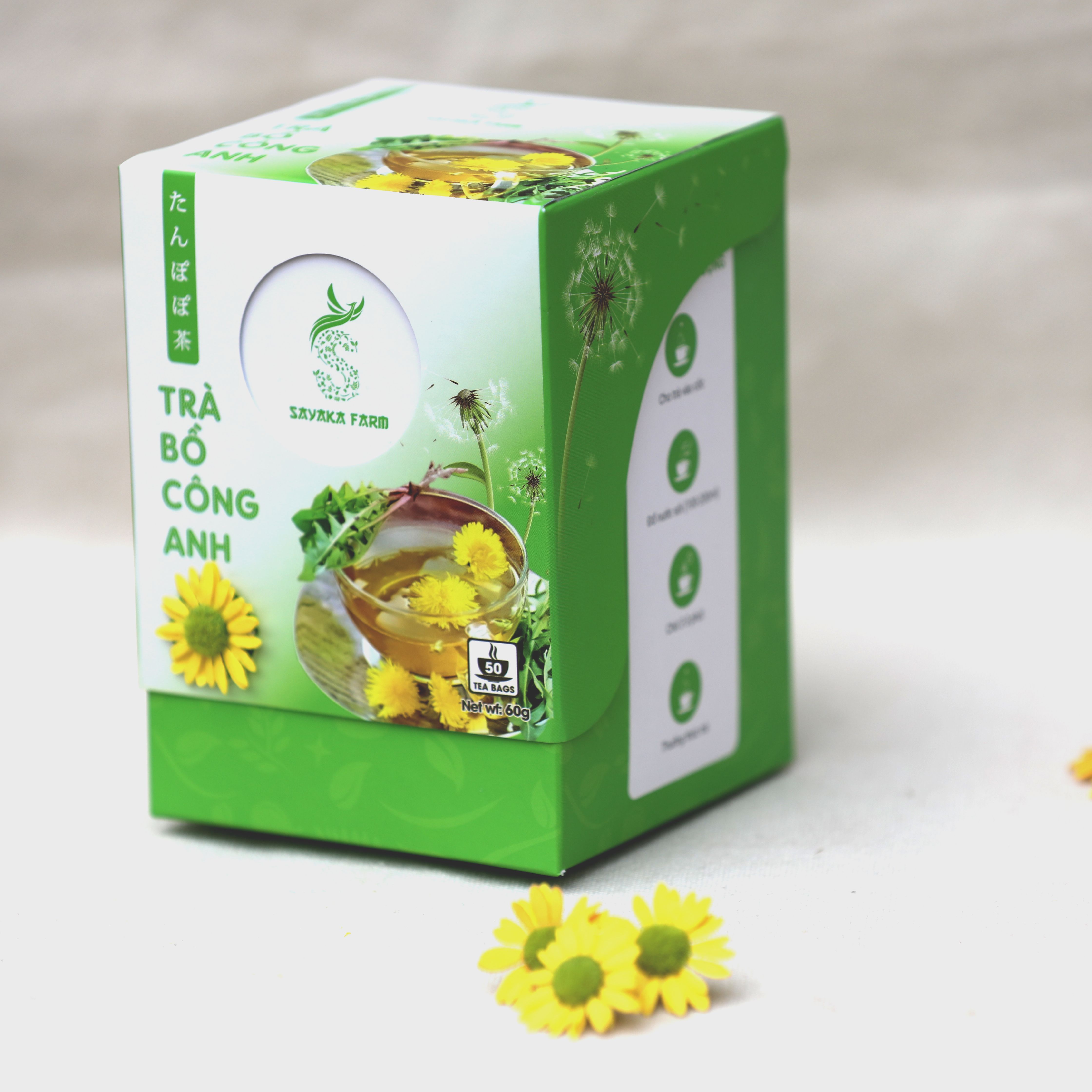 TRÀ BỒ CÔNG ANH ,XẠ ĐEN - SAYAKAFARM (loại 50 túi lọc)