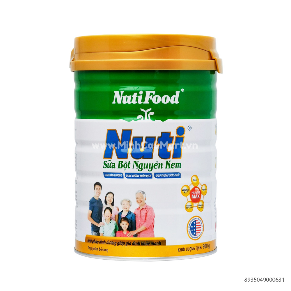 Sữa bột nguyên kem của NutiFood (900g)