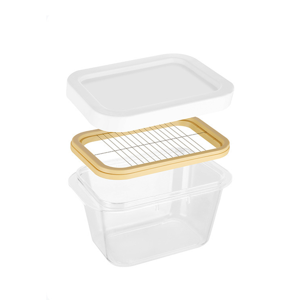 Fridge Cheese Storage Rectangular Plastic Container Lid-covered Storage Container Rectangular Cheese Keeper Plastic Butter Box