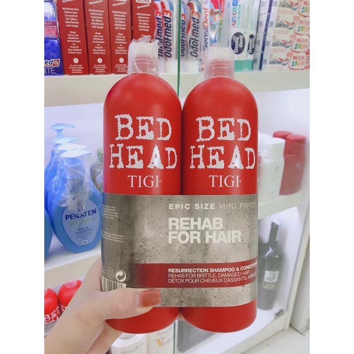 Cặp gội xả Tigi Bed Head đỏ, tím 750ml/chai