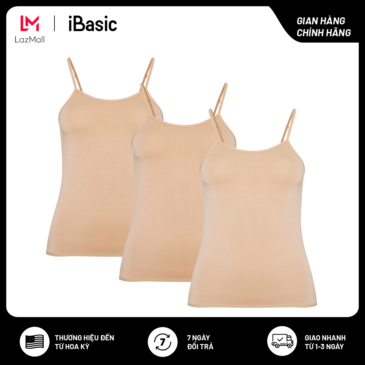 Combo 3 áo lót cami dài ibasic va112