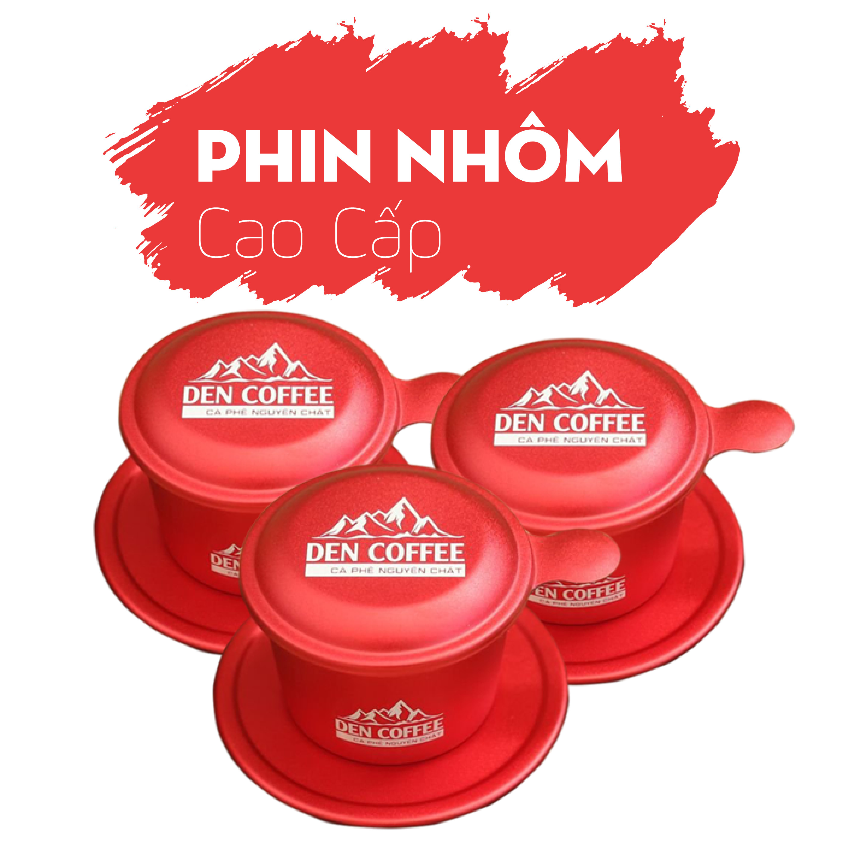 Phin pha Cà Phê ,phin Nhôm cao cấp màu Đỏ