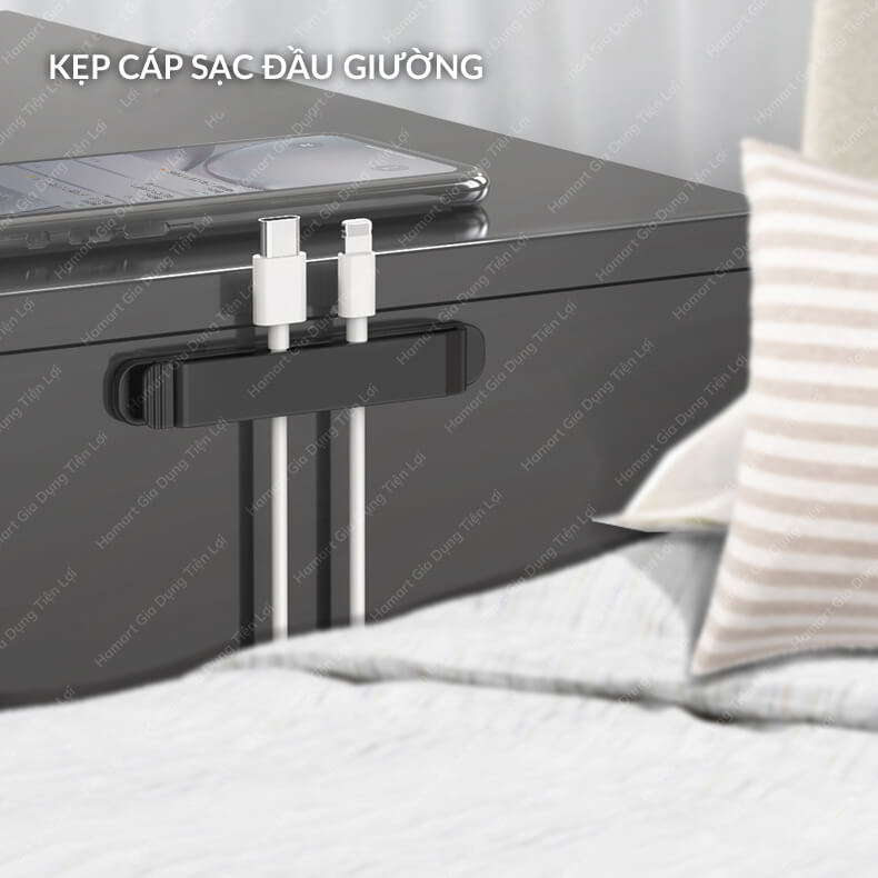 Vỉ 10 Móc Treo Dây Điện Có Chốt Hamart Kẹp Dây Điện Dán Tường Siêu Dính Sắp Xếp Không Gian Tiện Lợi
