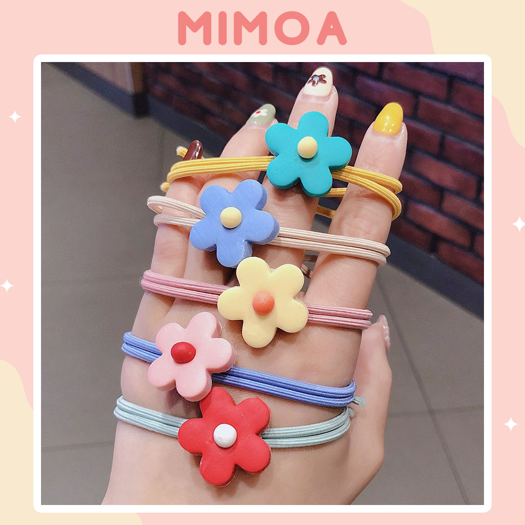[SET 5] Dây cột tóc buộc tóc hoa mai xinh