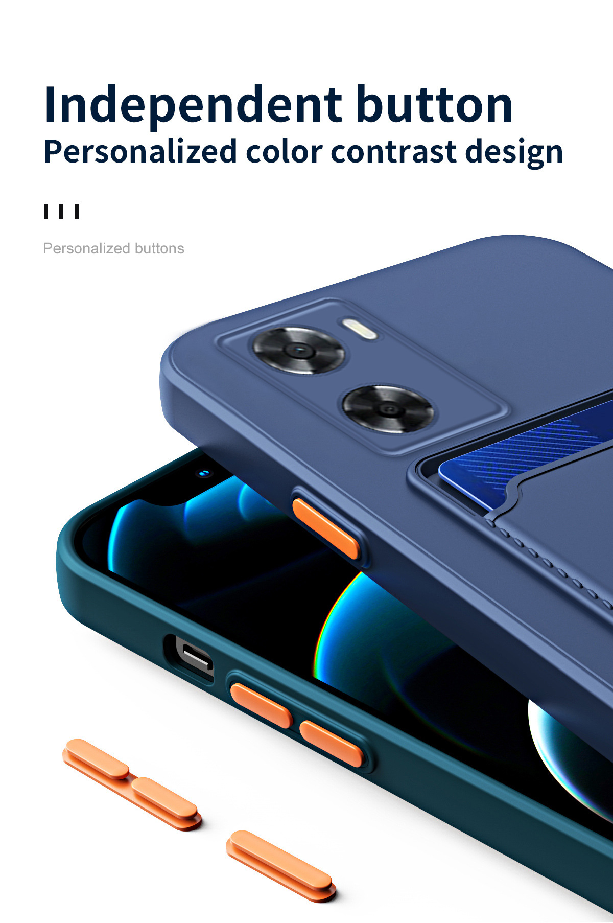 Case for Xiaomi Redmi Note 11 Pro 4G/5G Shockproof Full-Body Cover with Card Holder Slot & Precise Cutouts | Anti-Slip Anti-Fingerprint Soft TPU Protective Case. 