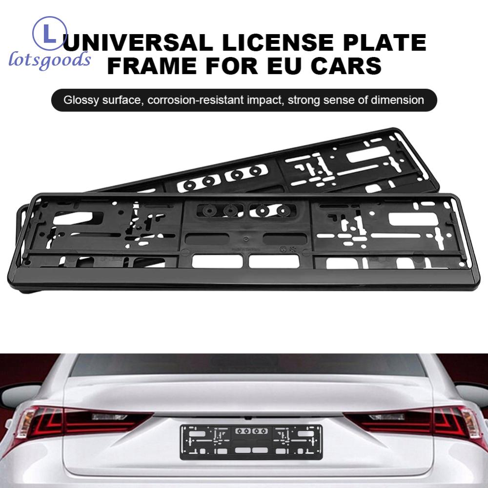 2Pcs Number Plate Holder Black License Plate Holder Mount EU Standard License Plate Frame Cover Anti-corrosion