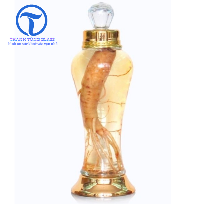 BÌNH NGÂM RƯƠU SÂM THỦY TINH 2 LÍT ( SÂM PHÚ HÒA )