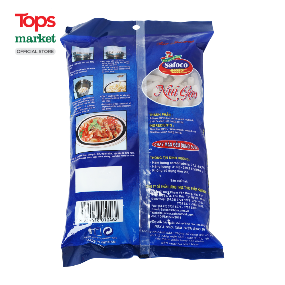 Nui Gạo Safoco Ống Lớn 400G