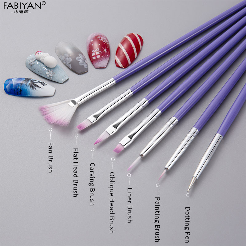 7Pcs  Nail Brushes Nail Art Painting Pen