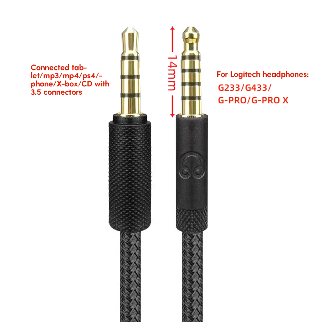 Convenient Replacement Cable for G433/G233 Gaming Headphones Volume Control Cord