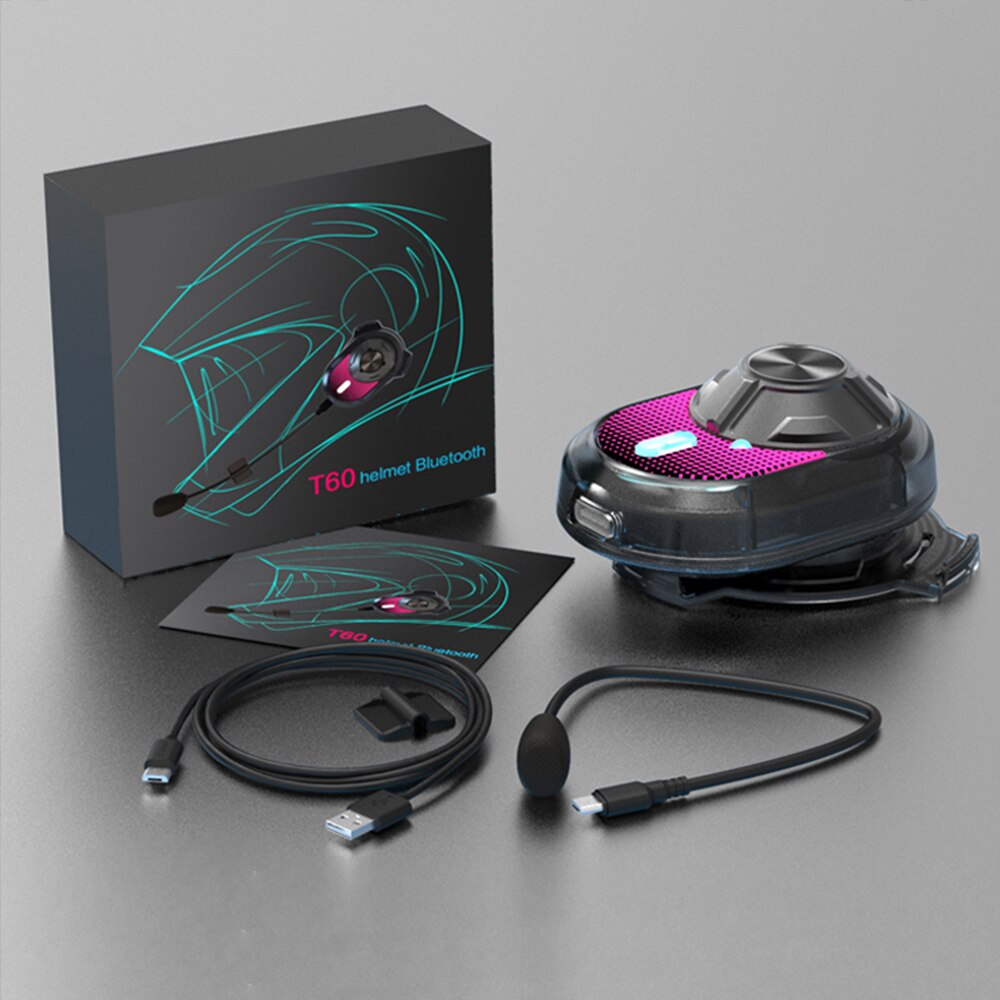 OPENEAR T60 Motorcycle Helmet Bluetooth Headset Bone Conduction Wireless Headphone Earphone With Microphone Helmet Speaker