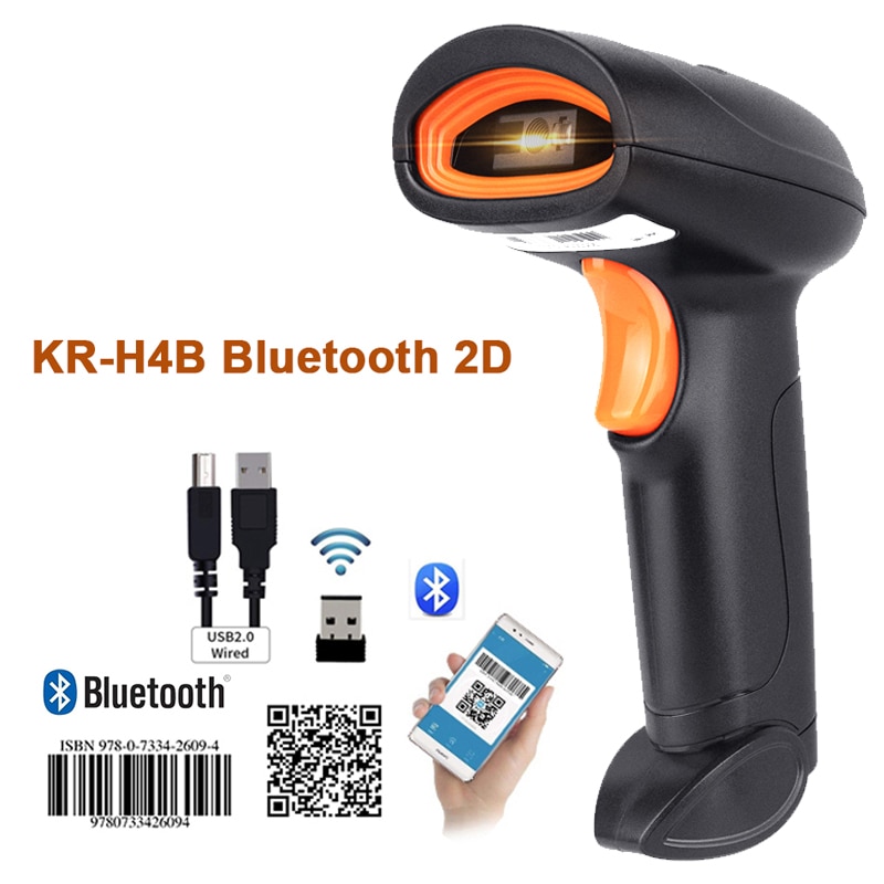 L8BL Bluetooth 2D Barcode Reader And S8 QR PDF417 2.4G Wireless Wired Handheld Barcode Scanner USB Support Mobile Phone Ipad