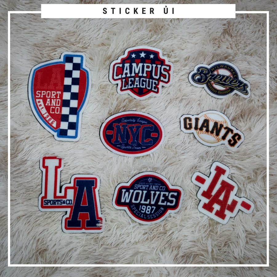 Sticker vải thêu cao cấp - CÓ SẴN KEO ỦI,Patch ủi dùng làm miếng vá ...