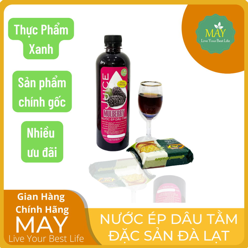 [Freeship MAX] Nước ép Dâu tằm Đà Lạt chai 500ml