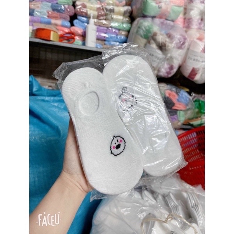 SÉT 10 ĐÔI TẤT HÀI GẤU TRẮNG SIÊU XINH