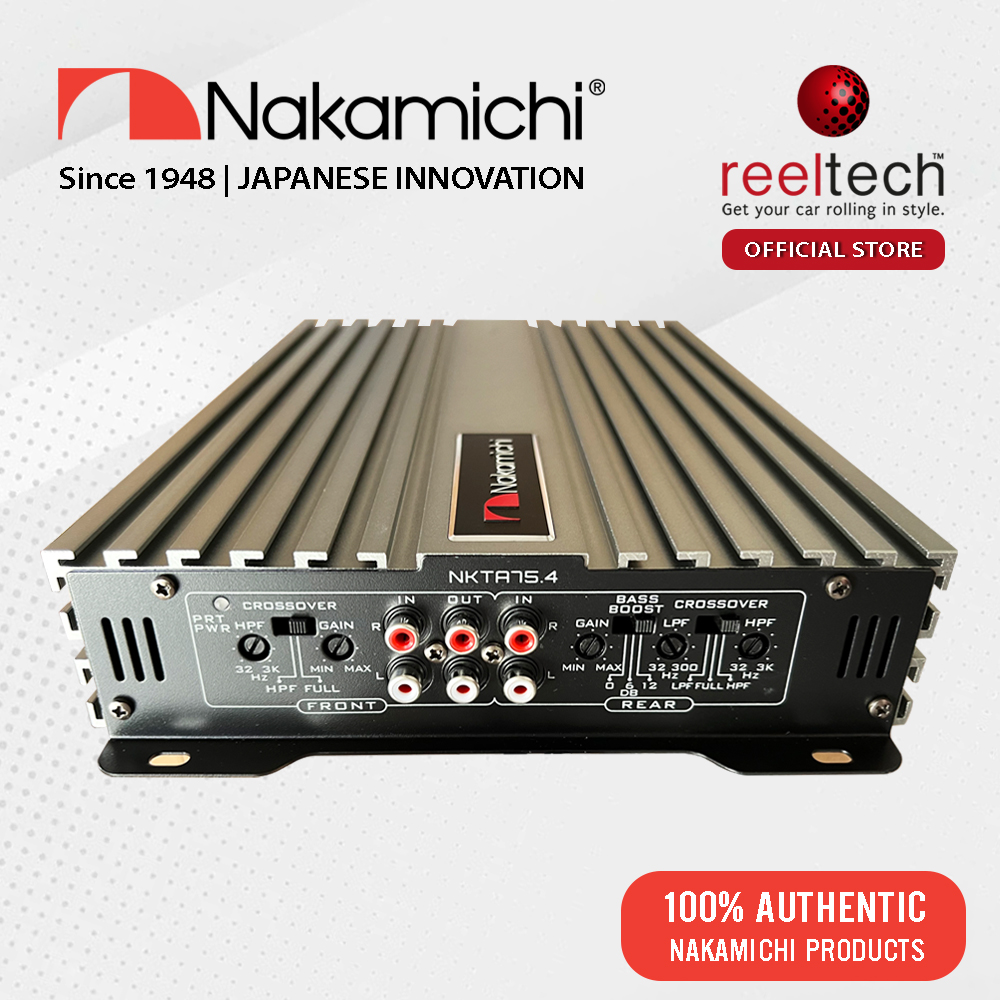 Nakamichi NKTA75.4 1800 Watts 4 Channel High Power Car Amplifier